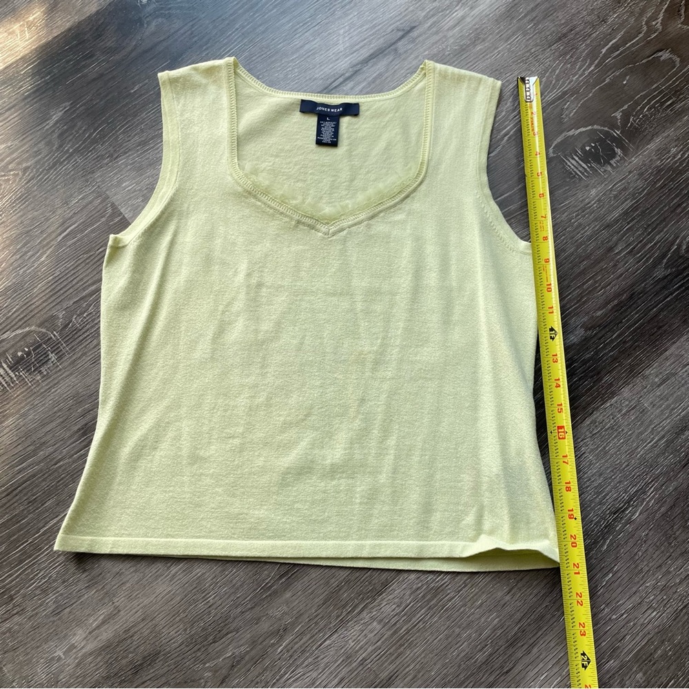 Jones Wear Sweater Tank Top, Women’s Size Large, Light Green